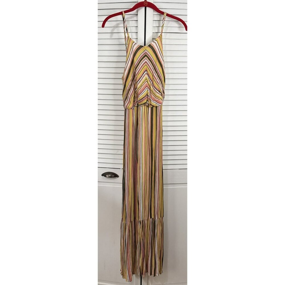 Ladies Dress Size Small Bailey Blue Stretch Jersey Long Maxi Summer Cute